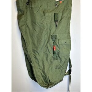 Military Duffle Bag USGI OD Green Nylon Sea Bag Carry Straps Army Duffel